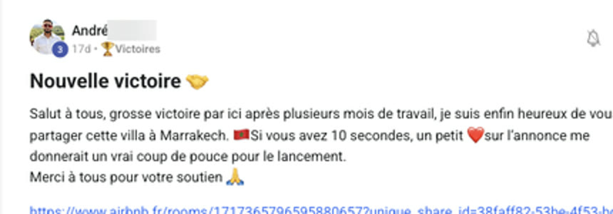 Le message du membre