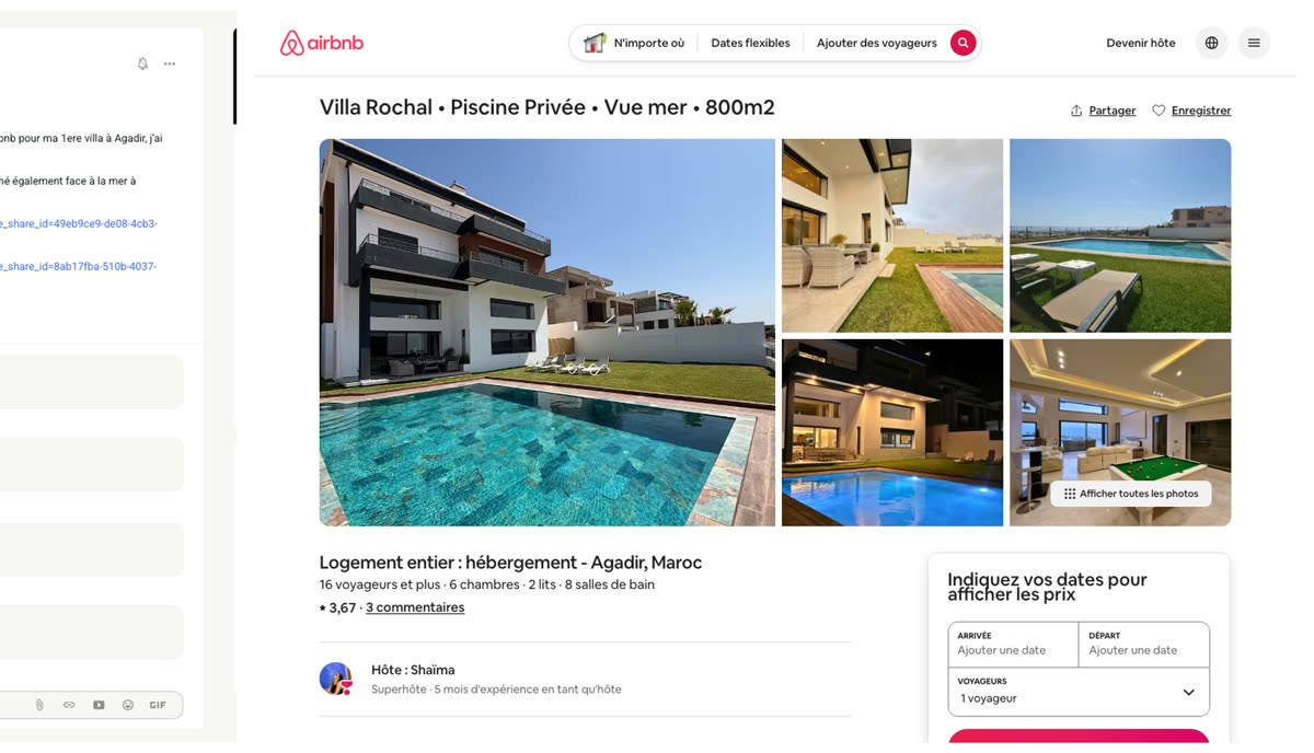 Annonce Airbnb d'un membre